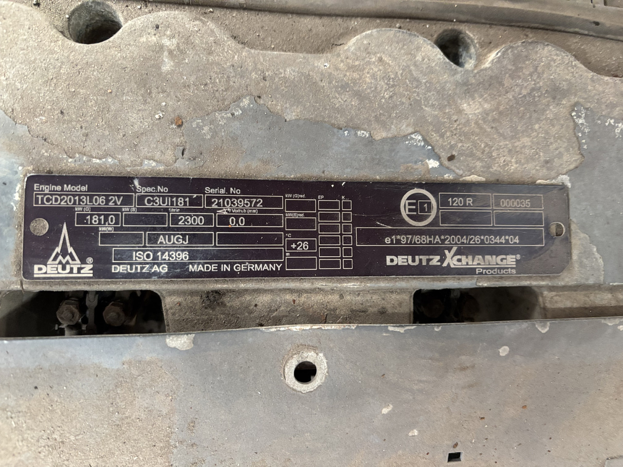 Deutz TCD2013 L06 2V TCD2013L062V C3UI181 Silnik Kompletny - Motor para Maquinaria de construcción: foto 3 Deutz TCD2013 L06 2V TCD2013L062V C3UI181 Silnik Kompletny - Motor para Maquinaria de construcción: foto 3