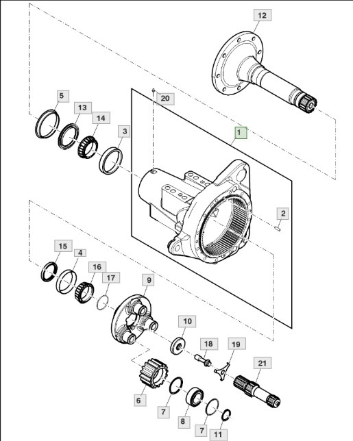 John Deere 6110 - oś tylna - półoś L176898 - Palier para Maquinaria agrícola: foto 1 John Deere 6110 - oś tylna - półoś L176898 - Palier para Maquinaria agrícola: foto 1