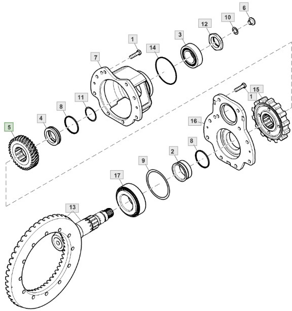 John Deere 6230 6250 - koło zębate 33z. R179871 - Transmisión para Maquinaria agrícola: foto 1 John Deere 6230 6250 - koło zębate 33z. R179871 - Transmisión para Maquinaria agrícola: foto 1