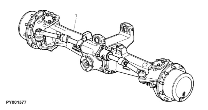 John Deere 7530 Premium - Oś przednia AL170961 - Eje delantero para Maquinaria agrícola: foto 1 John Deere 7530 Premium - Oś przednia AL170961 - Eje delantero para Maquinaria agrícola: foto 1