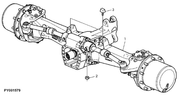 John Deere 7530 Premium - Oś przednia AL171820 - Eje delantero para Tractor: foto 1 John Deere 7530 Premium - Oś przednia AL171820 - Eje delantero para Tractor: foto 1