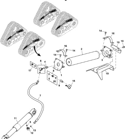 John Deere 9470RX - Uchwyt RE573512 (Gąsienice i obciąźniki) - Piezas del tren de rodaje para Tractor: foto 1 John Deere 9470RX - Uchwyt RE573512 (Gąsienice i obciąźniki) - Piezas del tren de rodaje para Tractor: foto 1