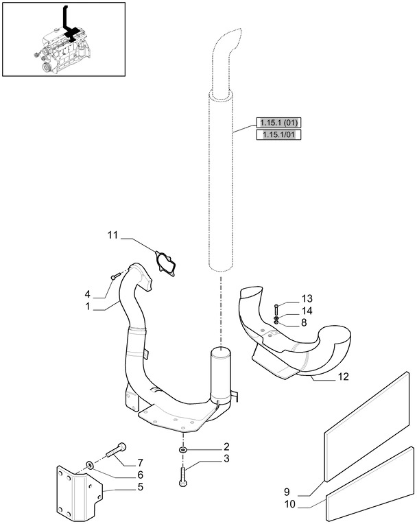 New Holland T6010 Osłona 87305791 - Motor y piezas para Tractor: foto 1 New Holland T6010 Osłona 87305791 - Motor y piezas para Tractor: foto 1