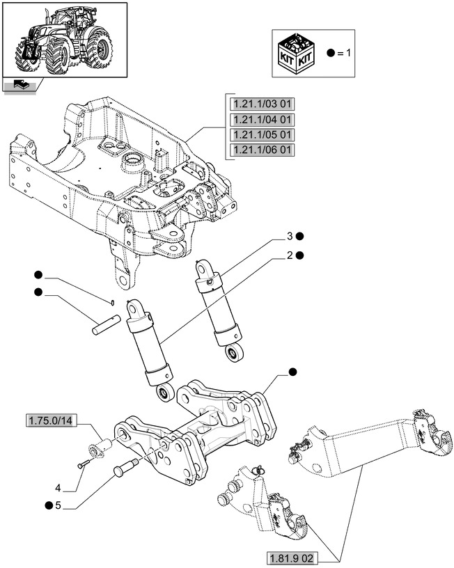 New Holland T6010 Rama 87667283 - Bastidor/ Chasis para Tractor: foto 1 New Holland T6010 Rama 87667283 - Bastidor/ Chasis para Tractor: foto 1