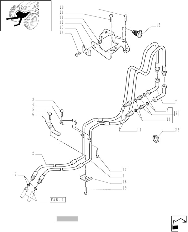 New Holland T6010 T6070 Rurka hydrauliczna 47057276 - Hidráulica para Maquinaria agrícola: foto 1 New Holland T6010 T6070 Rurka hydrauliczna 47057276 - Hidráulica para Maquinaria agrícola: foto 1