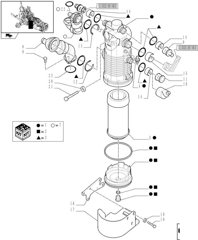 New Holland T6010 T7230 Filtr oleju hydr 194.6mm od x 493.3mm l 87313049 - Filtro hidráulico para Maquinaria agrícola: foto 1 New Holland T6010 T7230 Filtr oleju hydr 194.6mm od x 493.3mm l 87313049 - Filtro hidráulico para Maquinaria agrícola: foto 1