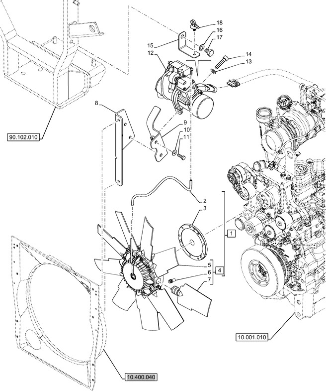 New Holland T6070 Łopatka 47569428 - Ventilador para Tractor: foto 1 New Holland T6070 Łopatka 47569428 - Ventilador para Tractor: foto 1