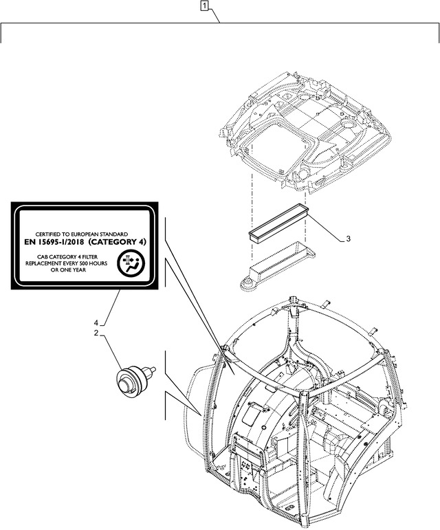New Holland T6090 Filtr kabiny active carbon cab filters (cat.4) 73332082 - Filtro de cabina para Tractor: foto 1 New Holland T6090 Filtr kabiny active carbon cab filters (cat.4) 73332082 - Filtro de cabina para Tractor: foto 1