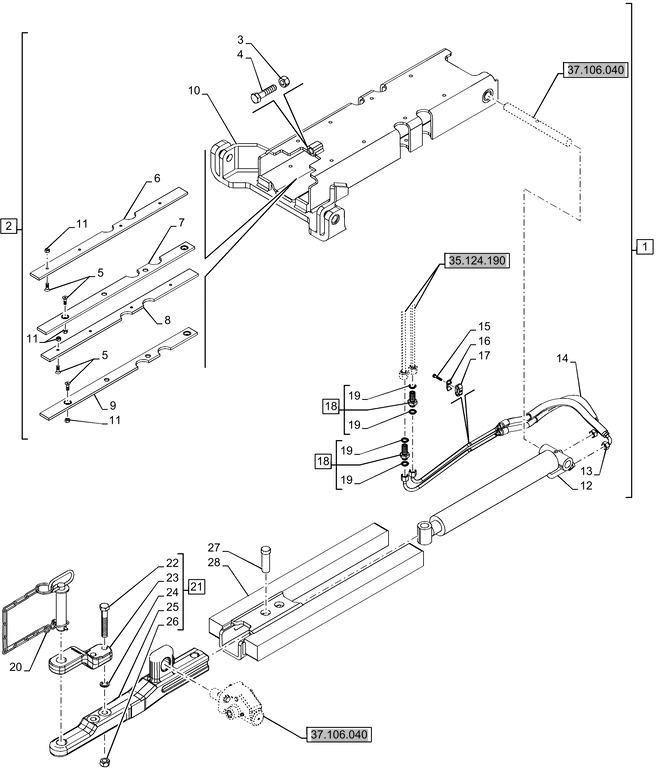New Holland T6090 T6070 Belka zaczepowa 47961032 - Bastidor/ Chasis para Tractor: foto 1 New Holland T6090 T6070 Belka zaczepowa 47961032 - Bastidor/ Chasis para Tractor: foto 1