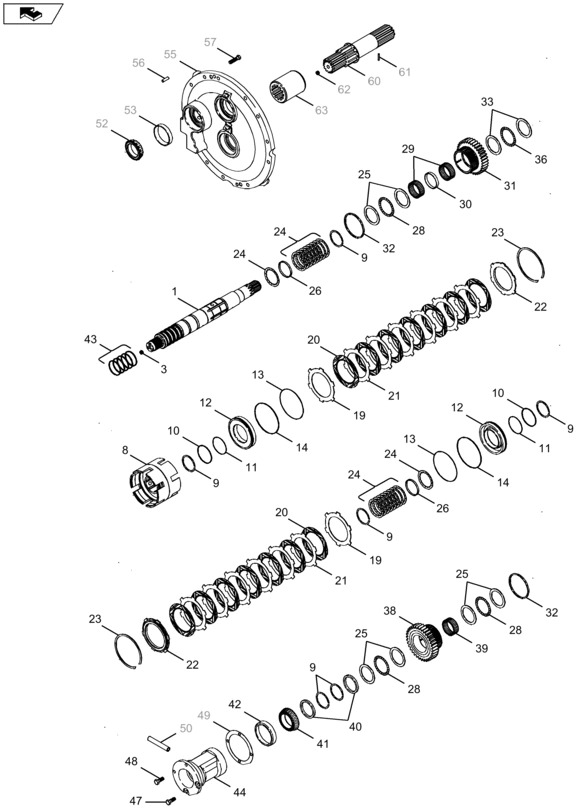 New Holland T6090 T6070 Shaft assy. 87434648 - Transmisión para Tractor: foto 1 New Holland T6090 T6070 Shaft assy. 87434648 - Transmisión para Tractor: foto 1