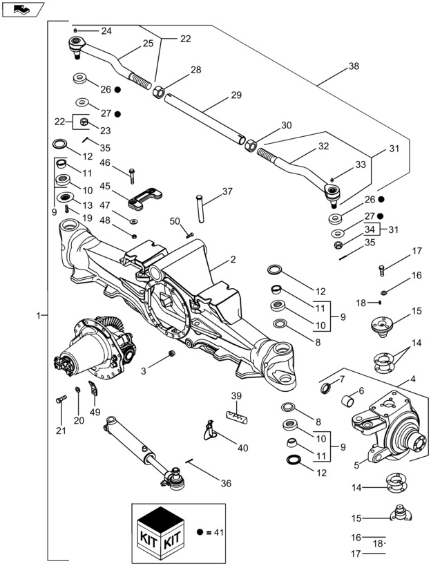 New Holland T6090 T6070 Zespol ukladu kierow 87455736 - Dirección para Tractor: foto 1 New Holland T6090 T6070 Zespol ukladu kierow 87455736 - Dirección para Tractor: foto 1