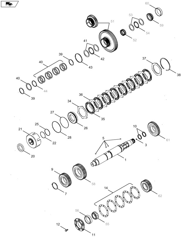 New Holland T6090 T8330 Shaft assy. 87425383 - Transmisión para Tractor: foto 1 New Holland T6090 T8330 Shaft assy. 87425383 - Transmisión para Tractor: foto 1