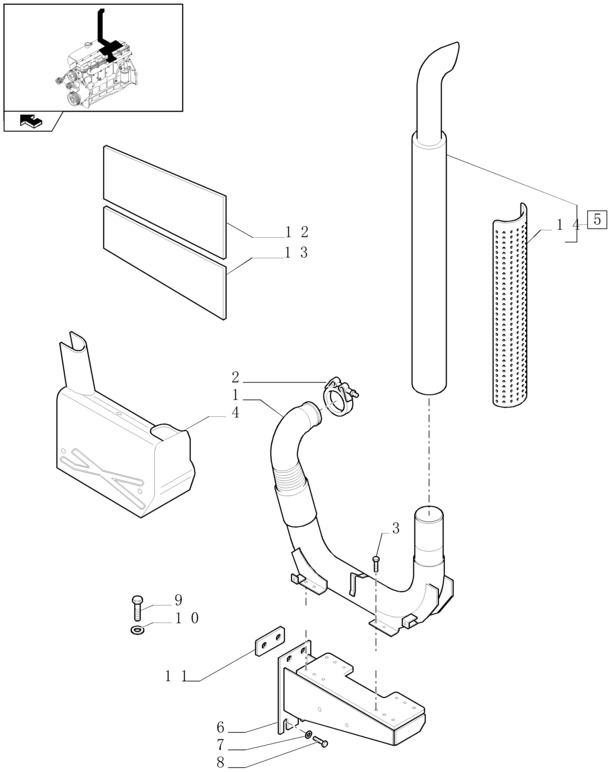 New Holland T6090 Wspornik 87605312 - Motor y piezas para Tractor: foto 1 New Holland T6090 Wspornik 87605312 - Motor y piezas para Tractor: foto 1