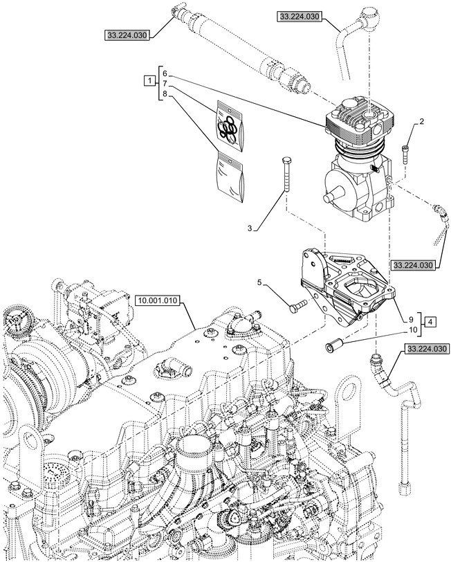 New Holland T6090 Zestaw uszczelek 47982982 - Junta de motor para Tractor: foto 1 New Holland T6090 Zestaw uszczelek 47982982 - Junta de motor para Tractor: foto 1