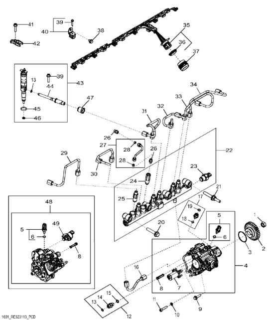 RE524529 John Deere 8345R - Zawór nadmiarowy - Válvula hidráulica para Tractor: foto 1 RE524529 John Deere 8345R - Zawór nadmiarowy - Válvula hidráulica para Tractor: foto 1