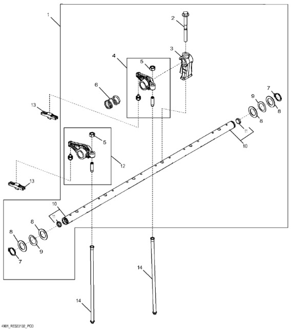 RE552368 John Deere 8345R - Ramię wahacza - Suspensión para Maquinaria agrícola: foto 1 RE552368 John Deere 8345R - Ramię wahacza - Suspensión para Maquinaria agrícola: foto 1