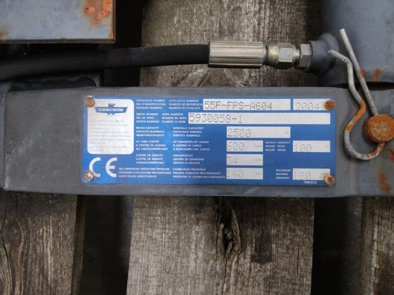 Cascade 55F-FPS-A604 - Implemento para Equipo de manutención: foto 4 Cascade 55F-FPS-A604 - Implemento para Equipo de manutención: foto 4