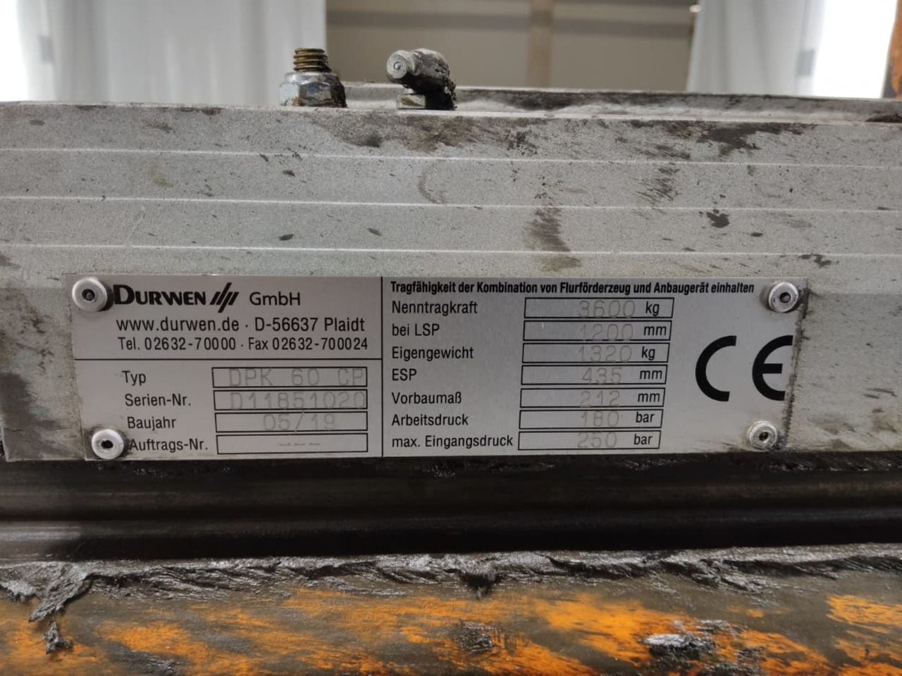 Durwen DPK 60 CP - Implemento para Equipo de manutención: foto 4 Durwen DPK 60 CP - Implemento para Equipo de manutención: foto 4