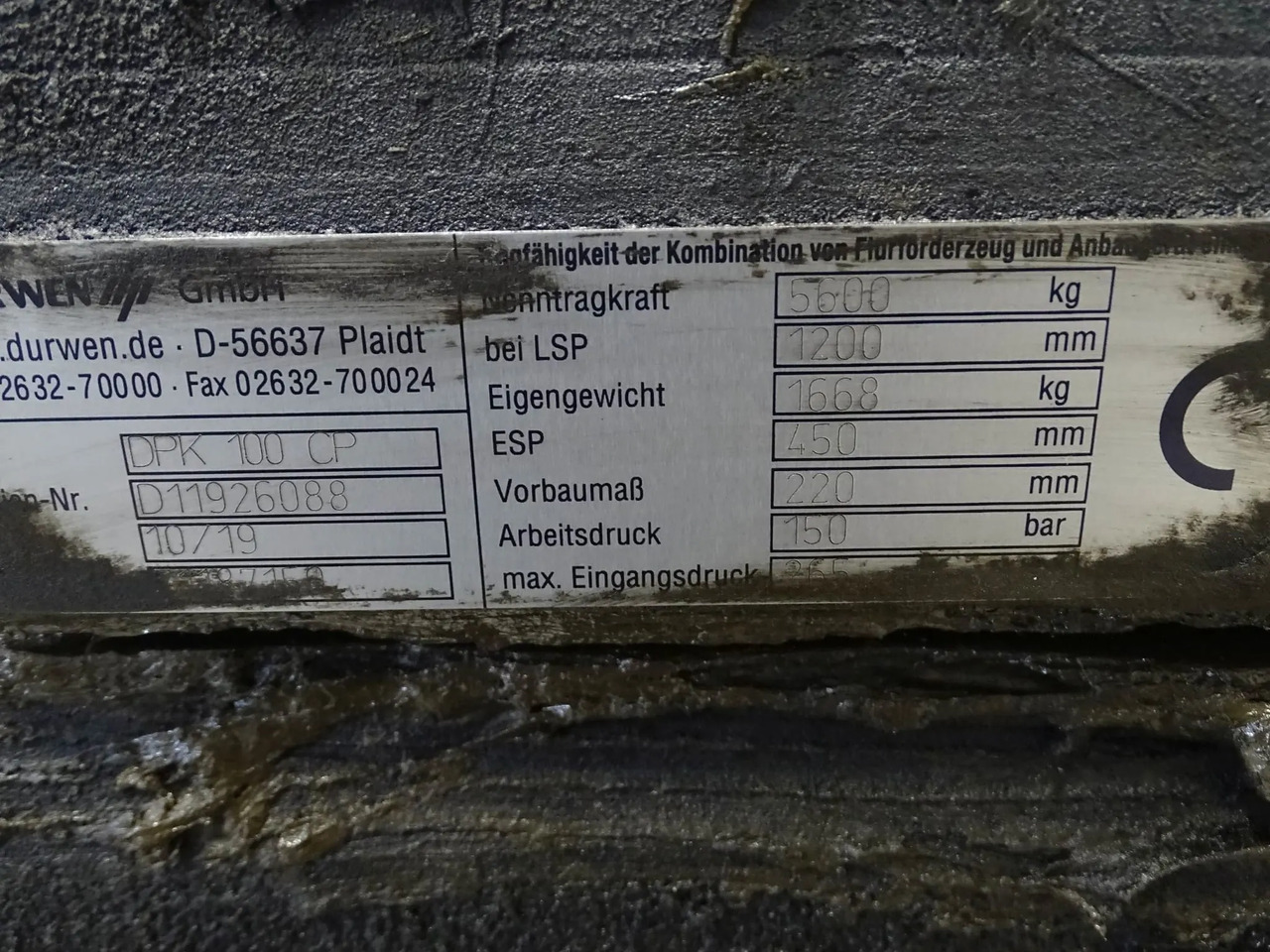 Durwen DPK100CP - Implemento para Equipo de manutención: foto 4 Durwen DPK100CP - Implemento para Equipo de manutención: foto 4