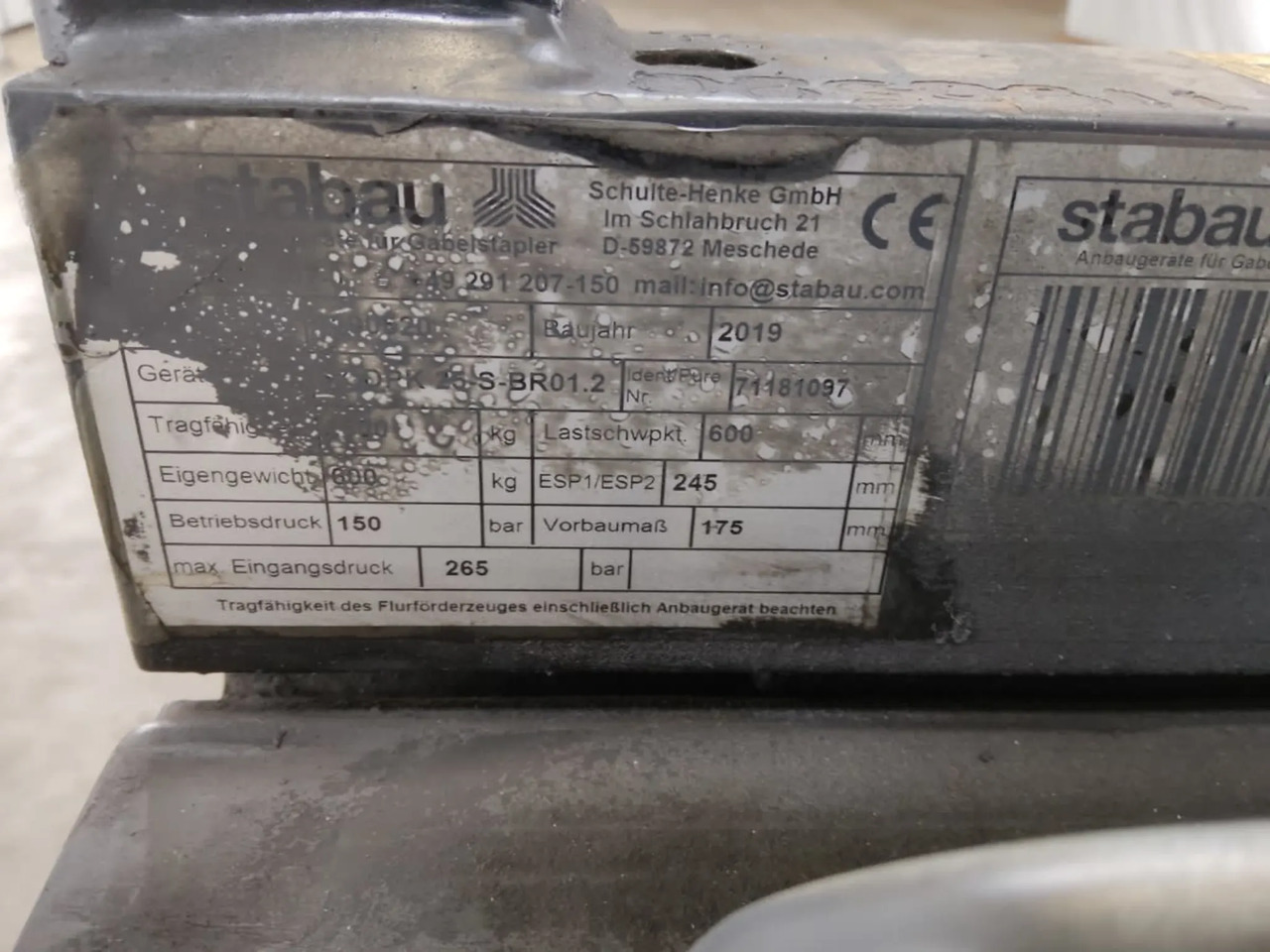 Stabau DPK 25-S-BR01.2 - Implemento para Equipo de manutención: foto 4 Stabau DPK 25-S-BR01.2 - Implemento para Equipo de manutención: foto 4