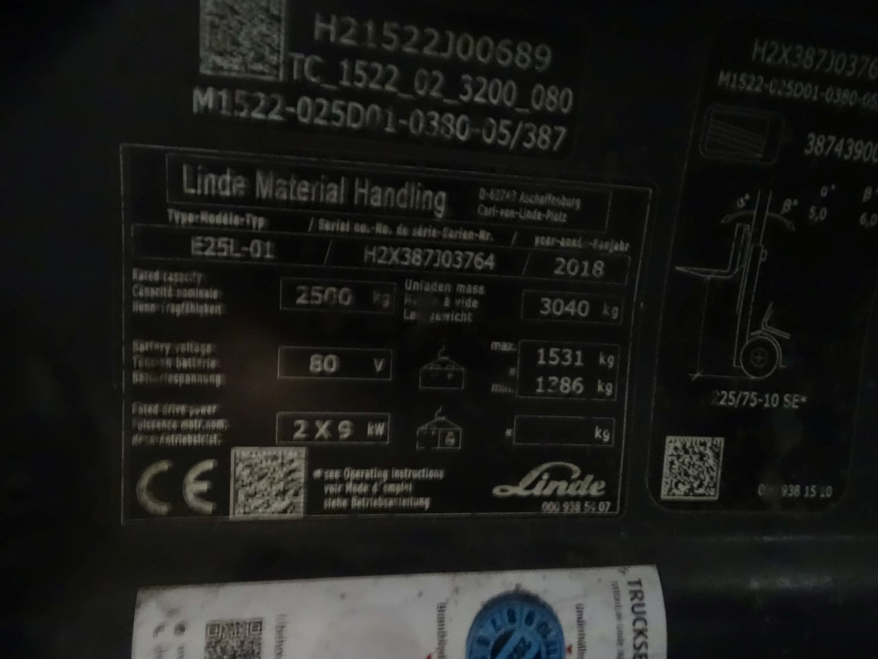 Linde E25L-01 - Carretilla elevadora eléctrica: foto 5 Linde E25L-01 - Carretilla elevadora eléctrica: foto 5