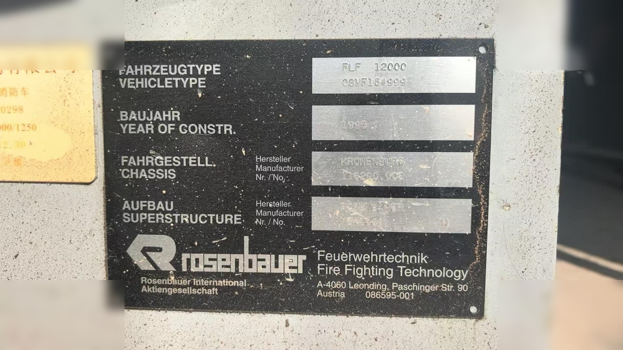 1995 ROSENBAUER FOX - Camión de bomberos: foto 4 1995 ROSENBAUER FOX - Camión de bomberos: foto 4