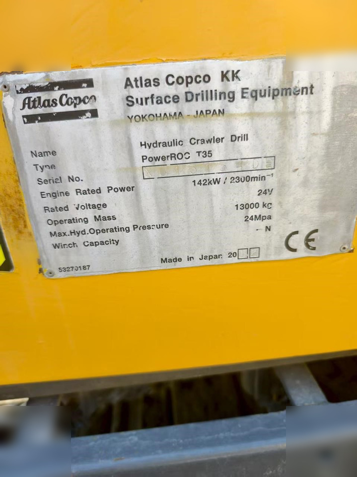 2012 ATLAS COPCO T35 - Perforadora: foto 5 2012 ATLAS COPCO T35 - Perforadora: foto 5