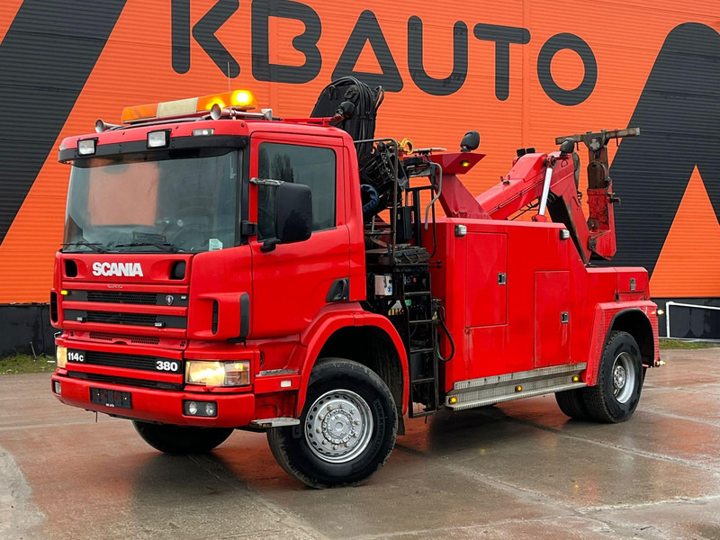 Scania P 114 4x4 BRO WRECKER / 2x WINCH 10 + 30 ton / CRANE Hiab 102-s-2 - Grua de remolque autos: foto 2 Scania P 114 4x4 BRO WRECKER / 2x WINCH 10 + 30 ton / CRANE Hiab 102-s-2 - Grua de remolque autos: foto 2