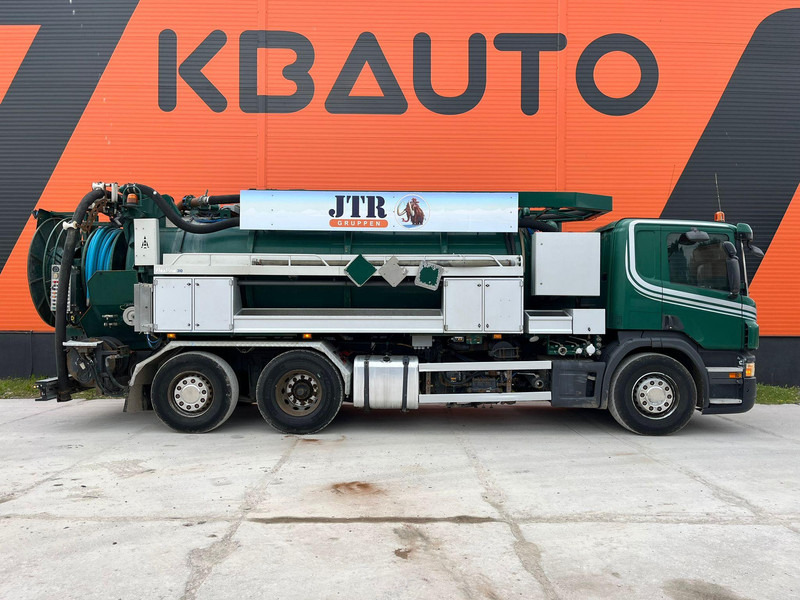 Scania P 360 6x2*4 Larsen A/S TANK 10000 l / VACUUM Vacustar W1300R / PRESSURE Uraca F716 - Limpieza de alcantarillado: foto 4 Scania P 360 6x2*4 Larsen A/S TANK 10000 l / VACUUM Vacustar W1300R / PRESSURE Uraca F716 - Limpieza de alcantarillado: foto 4