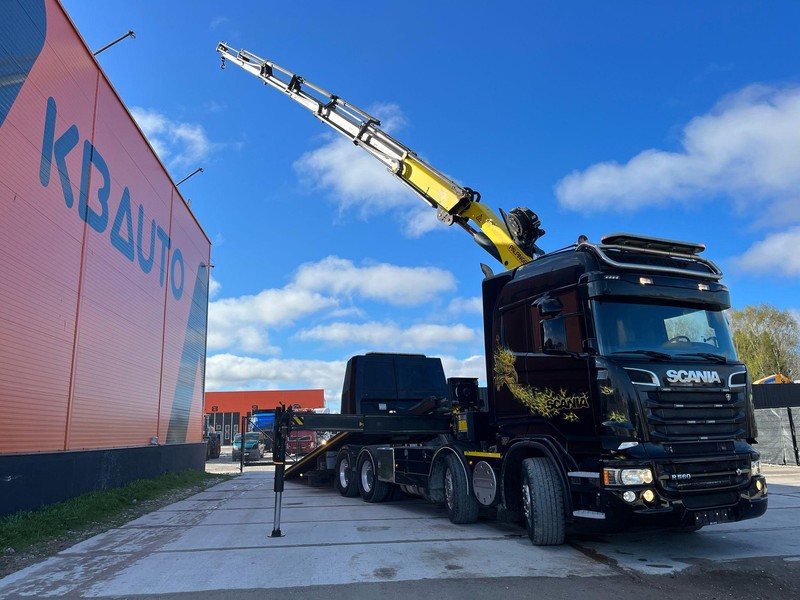 Camión portavehículos Scania R 560 8x4 PK 34002 / WINCH / FALCOM FAS 12000 / PLATFORM L=6564 mm: foto 8