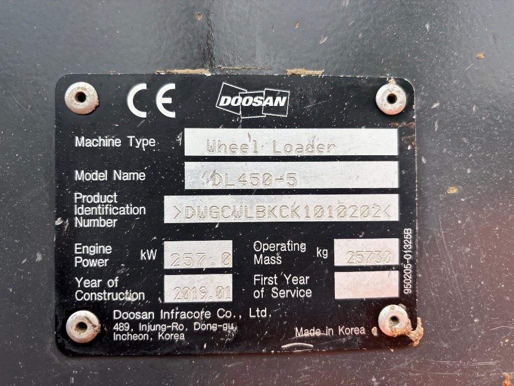 Cargadora de ruedas Doosan DL 450-5 - DL 420 -: foto 29
