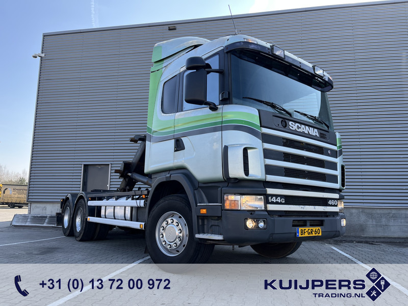 Scania R 144G V8 460 6x2 Boogie / 874 dkm / Blad - Blad / Hook Lift / NL Truck - Camión multibasculante: foto 1 Scania R 144G V8 460 6x2 Boogie / 874 dkm / Blad - Blad / Hook Lift / NL Truck - Camión multibasculante: foto 1