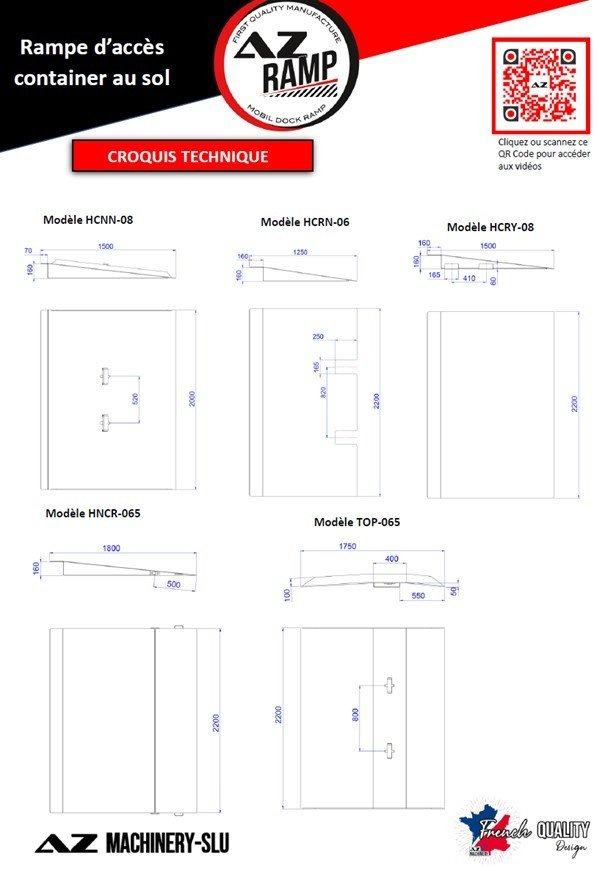 Container access ramp. AZ RAMP - HCRN-065.INOX Capacity 6 500 Kg - Rampa de carga: foto 2 Container access ramp. AZ RAMP - HCRN-065.INOX Capacity 6 500 Kg - Rampa de carga: foto 2