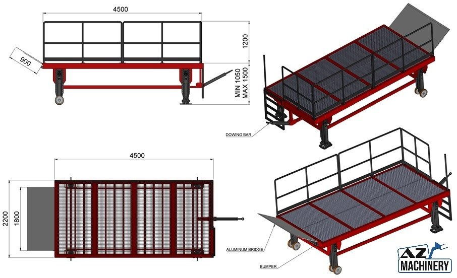 Mobil Loading Table AZ RAMP-SIMPLY 90 -6 T Capacity - Rampa de carga: foto 4 Mobil Loading Table AZ RAMP-SIMPLY 90 -6 T Capacity - Rampa de carga: foto 4