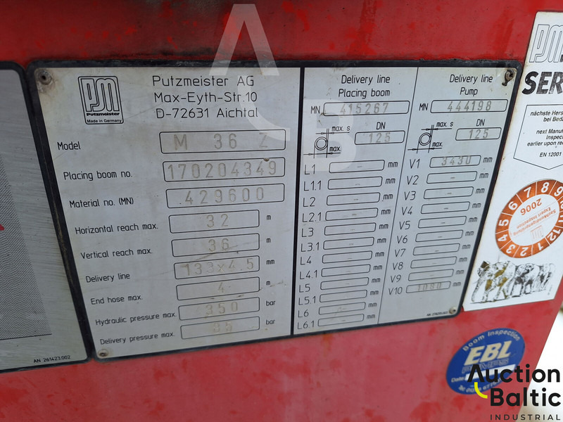 Bomba de hormigon estacionaria Mercedes-Benz Axor 2628: foto 20 Bomba de hormigon estacionaria Mercedes-Benz Axor 2628: foto 20