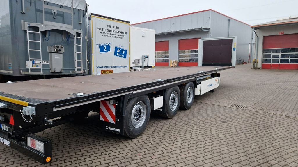Krone Plateau-Auflieger - Lenkachse + Stapleraufnahme Krone Plateau-Auflieger - Lenkachse + Stapleraufnahme - Semirremolque plataforma/ Caja abierta: foto 2 Krone Plateau-Auflieger - Lenkachse + Stapleraufnahme Krone Plateau-Auflieger - Lenkachse + Stapleraufnahme - Semirremolque plataforma/ Caja abierta: foto 2