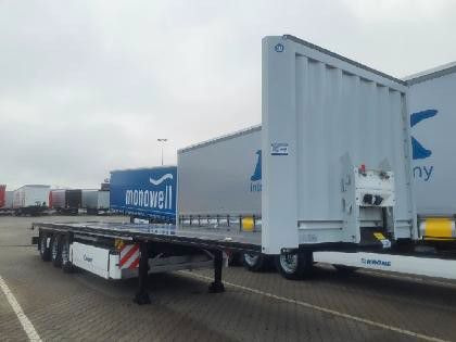 Krone Plateau-Auflieger - Lenkachse + Stapleraufnahme Krone Plateau-Auflieger - Lenkachse + Stapleraufnahme - Semirremolque plataforma/ Caja abierta: foto 1 Krone Plateau-Auflieger - Lenkachse + Stapleraufnahme Krone Plateau-Auflieger - Lenkachse + Stapleraufnahme - Semirremolque plataforma/ Caja abierta: foto 1