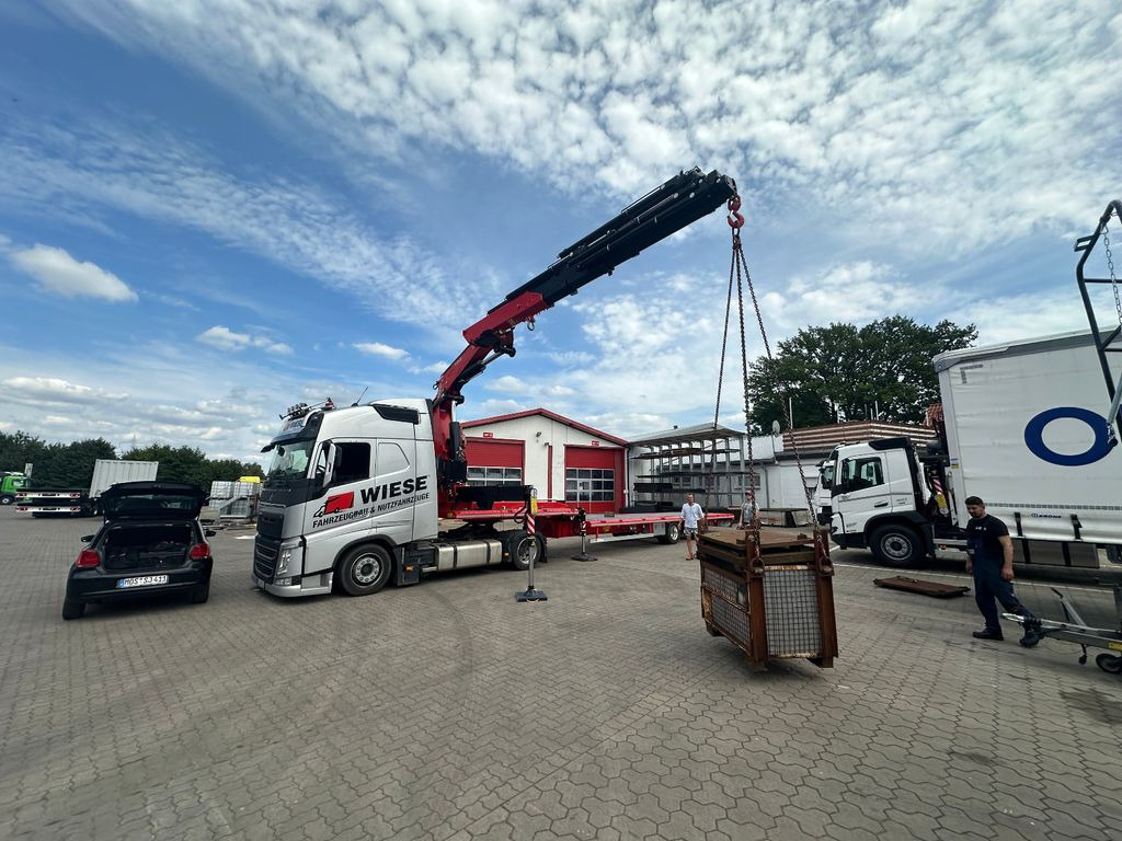 Wiese Stufensattel Tieflader mit Kran Fassi F545 Wiese Stufensattel Tieflader mit Kran Fassi F545 - Semirremolque góndola rebajadas: foto 5 Wiese Stufensattel Tieflader mit Kran Fassi F545 Wiese Stufensattel Tieflader mit Kran Fassi F545 - Semirremolque góndola rebajadas: foto 5