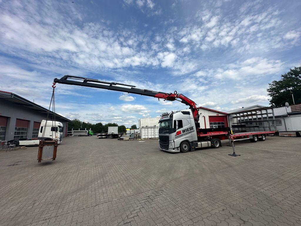 Wiese Stufensattel Tieflader mit Kran Fassi F545 Wiese Stufensattel Tieflader mit Kran Fassi F545 - Semirremolque plataforma/ Caja abierta: foto 3 Wiese Stufensattel Tieflader mit Kran Fassi F545 Wiese Stufensattel Tieflader mit Kran Fassi F545 - Semirremolque plataforma/ Caja abierta: foto 3