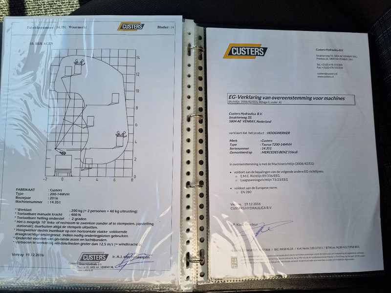 Furgoneta Mercedes-Benz Sprinter 516 CDI 14 M Custers Hoogwerker Hubarbeitsbuhne Euro 6: foto 10 Furgoneta Mercedes-Benz Sprinter 516 CDI 14 M Custers Hoogwerker Hubarbeitsbuhne Euro 6: foto 10