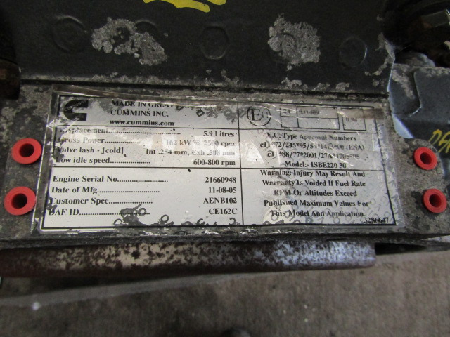 DAF LF 55 220 EURO 3 ENGINE ‘PACCAR’ - Motor para Camión: foto 2 DAF LF 55 220 EURO 3 ENGINE ‘PACCAR’ - Motor para Camión: foto 2