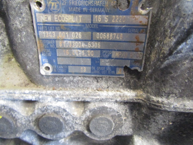 MAN TGS ZF 16S 2220TD MANUAL GEARBOX - Motor y piezas para Camión: foto 3 MAN TGS ZF 16S 2220TD MANUAL GEARBOX - Motor y piezas para Camión: foto 3