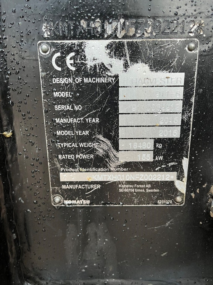 Komatsu 911 - Procesadora forestal: foto 5 Komatsu 911 - Procesadora forestal: foto 5