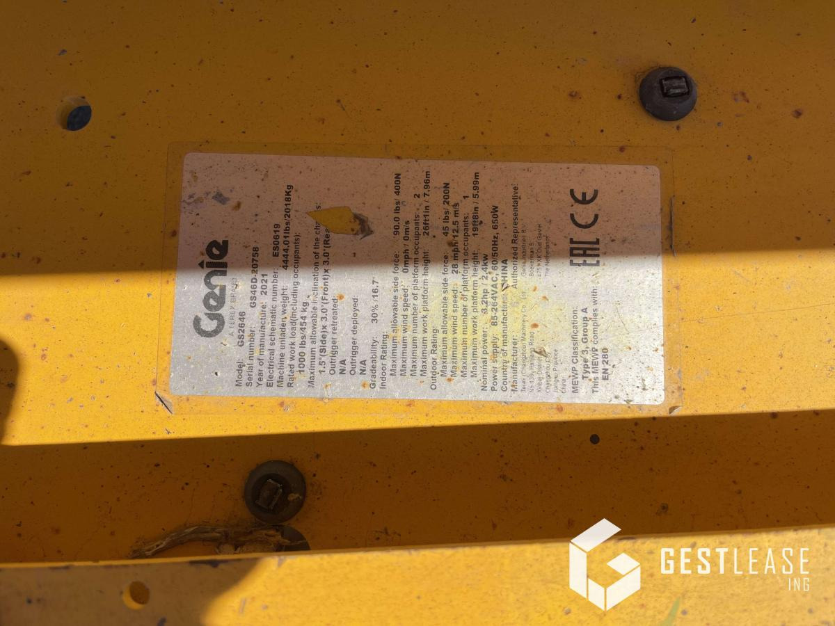 Plataforma de tijeras Genie GS-2646: foto 19
