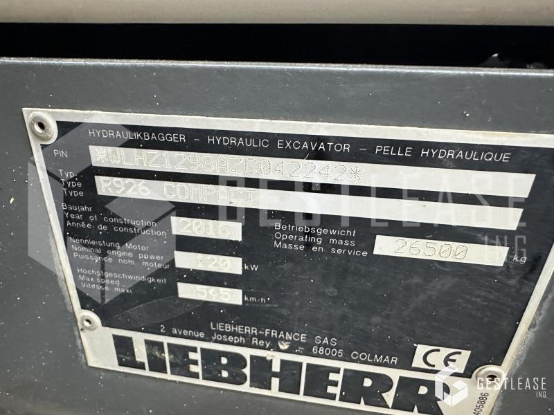 Excavadora de cadenas Liebherr R926 COMPACT: foto 8