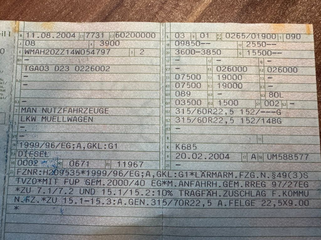 MAN 26.360 6X2 Müllwagen MAN 26.360 6X2 Müllwagen - Camión de basura: foto 2 MAN 26.360 6X2 Müllwagen MAN 26.360 6X2 Müllwagen - Camión de basura: foto 2