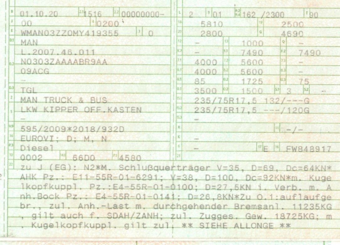 MAN 8.220 4x2 Meiller 3S. Kipper | TOP Zustand! - Furgoneta basculante: foto 2 MAN 8.220 4x2 Meiller 3S. Kipper | TOP Zustand! - Furgoneta basculante: foto 2