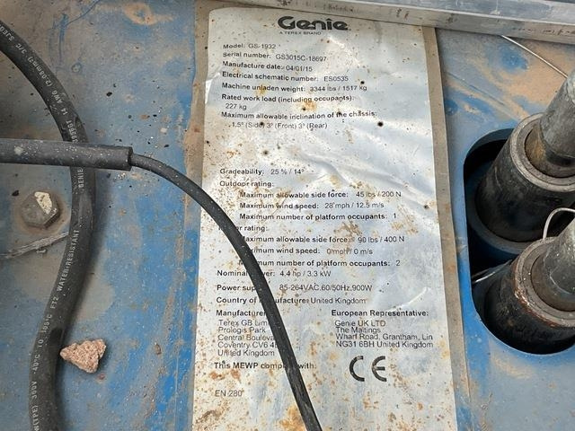 Genie GS1932 - Plataforma de tijeras: foto 5 Genie GS1932 - Plataforma de tijeras: foto 5
