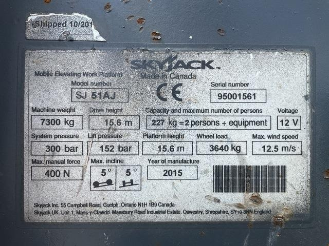 SkyJack SJ51AJ - Plataforma articulada: foto 5 SkyJack SJ51AJ - Plataforma articulada: foto 5
