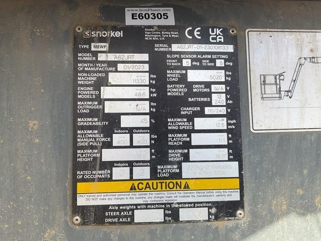 Snorkel A62VRT - Plataforma articulada: foto 5 Snorkel A62VRT - Plataforma articulada: foto 5